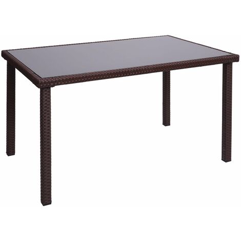 Table Ronde De Jardin SPRINGOS - Plateau Verre Trempé 60cm, Structure Métal, Résistante Aux Intempéries, Hauteur 70cm