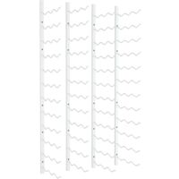Lot de 2 casiers range bouteilles étagère de rangement vin mural pour 36 bouteilles en fer blanc DEC024379