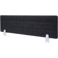 Cloison de bureau panneau d'affichage isolation phonique tissu/textile 100x30 cm noir 040006438