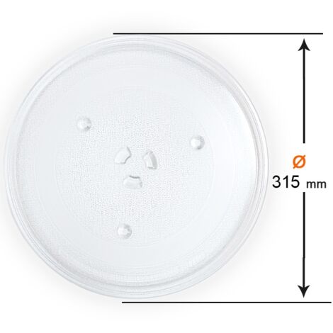 Plato De Microondas Universal Monteral – 24,5 Cm De Diámetro, Con Soporte, Compatible Con LG Y Otras Marcas