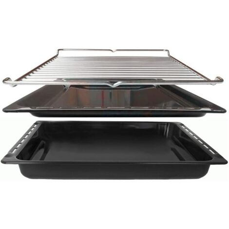 Conjunto 3 piezas - Pack Parrilla y Bandejas Horno Teka 370x460mm (1/4)