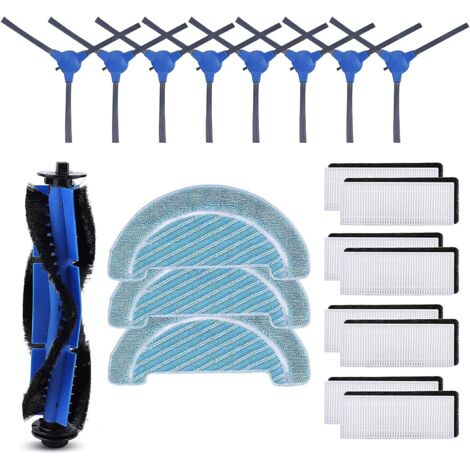 Accesorios de Recambio para Cecotec Conga 1090 1790 - 1 Cepillo Principal 8 Filtros Hepa 8 Cepillos Laterales 3 Mopas para Conga