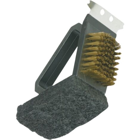 Spazzola Per Barbecue TEKLiNe 2in1 - Spazzola In Ottone E Raschietto Acciaio, Per Griglie E Forni - Foto 12