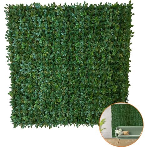 Siepe Artificiale 1x1 mt Verde Sintetica da Giardino Rete Foglie cm 100x100