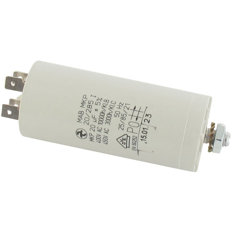 Condensateur 20 Uf 0,75 / 1 / 1,5 Hp. - 4405010060