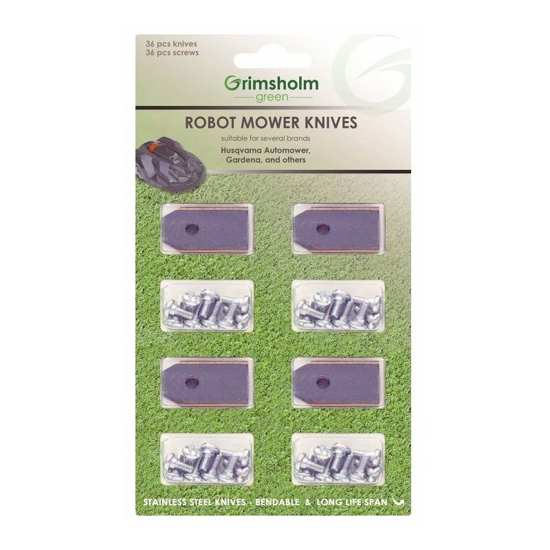 Kit de 36 lames pour robots tondeuses Flymo Gardena Husqvarna — free download