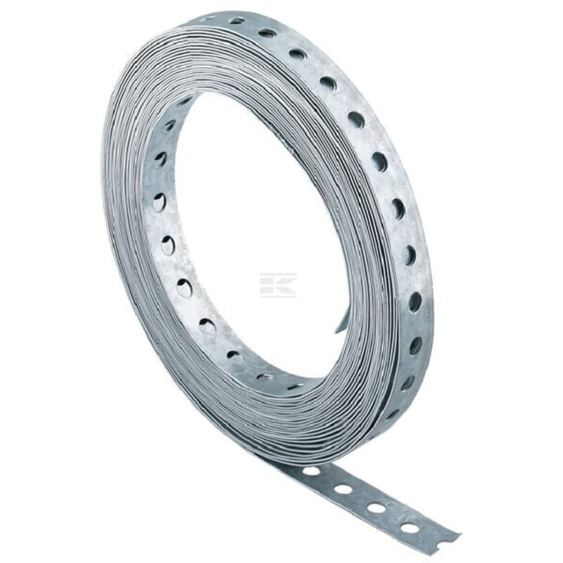 Bande perforée en acier galvanisé - 10m x 17mm | Leroy Merlin