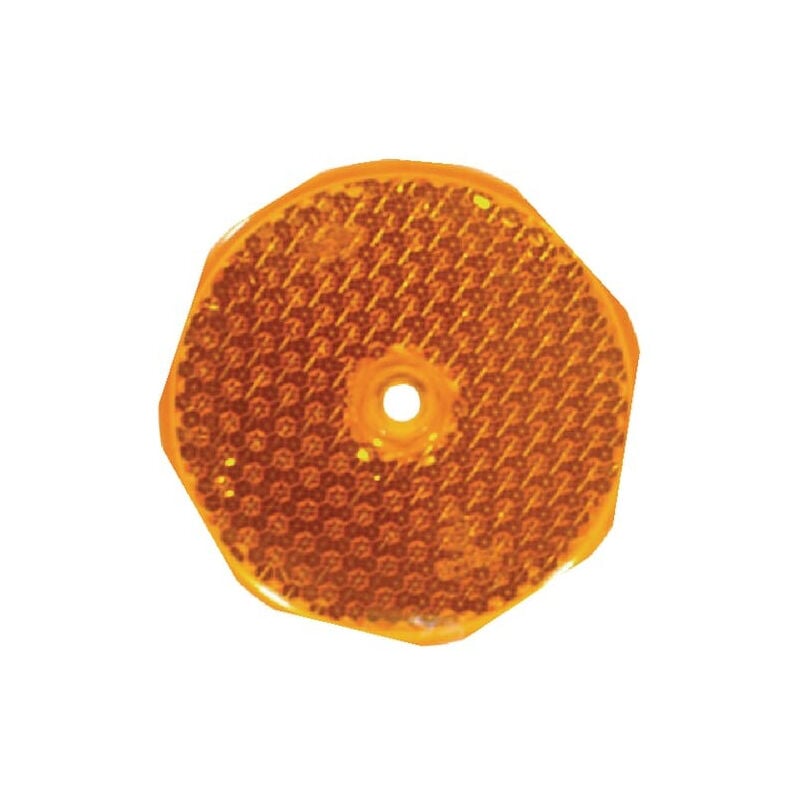 Catadioptre rond à visser, diamètre de 61mm, coloris orange - accessoire  remorque