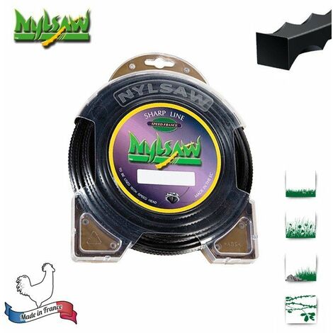 Coque fil nylon cranté NYLSAW - 4,50 mm x 16m - qualité professionnelle - fabrication française (1/2)