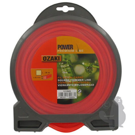 Coque fil nylon carré OZAKI 36 m diamètre 3,30 mm
