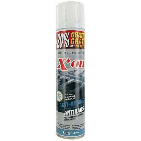 Aérosol anti-résine 250 ml – Spécial pour outils motorisés – Élimine résidus de résine – 20% gratuit