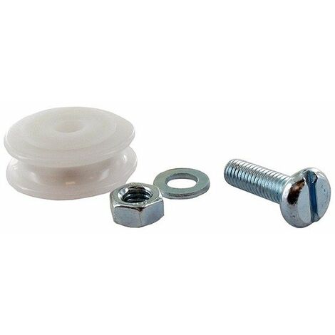 Jeu de 2 roues de porte de serre coulissante - Diamètre 28 mm (1/2)