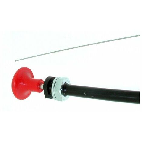 Câble d'arrêt moteur universel 1200 mm – Course 70 mm – Poignée rouge – Adaptable à divers moteurs (1/2)