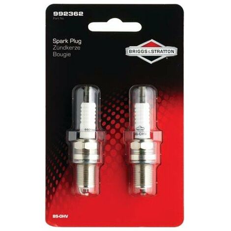 Lot de 2 bougies BRIGGS ET STRATTON 6093E – Adaptées moteurs BS-OHV – Références 992305 et 992362 – Pour performance optimale (1/2)