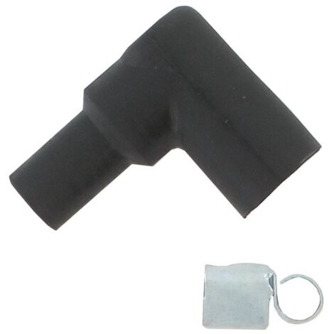 Connecteur de bougie adaptable en caoutchouc – Longueur 40mm – Compatible moteurs Briggs & Stratton et autres marques