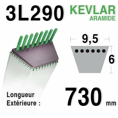 Courroie 3l29 - 9,5 mm x 730 mm (1/3)