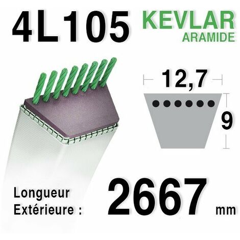 Courroie 4L1050 - 4L105 MTD 754-0125 - 7540125 JOHN DEERE m74747 (1/2)