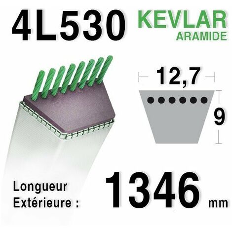 Courroie 4L530 - 4L53 AMF - NOMA 45509 ARIENS 72038 AYP - ROPER 367398 d3 ra - 132672 MTD 7540250