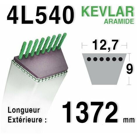 Courroie 4L540 - 4L54 HUSQVARNA 506768401 MTD 7540195 MURRAY 37 x 50 (1/2)