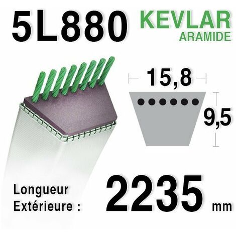 Courroie 5L880 - 5L88 SABO 29838 - a48083 MOREL 700136 HONDA 76182-758-720 (1/2)