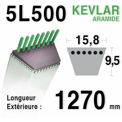 Courroie 5L500 - 5L50 MTD 7540362 - 7540138 - 7540445 - 7540444 - 90-47-685 - e346b (1/3)