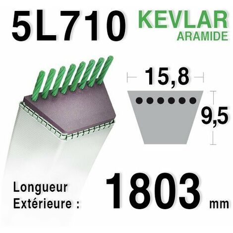 Courroie 5L710 - 5L71 AYP - ROPER 55941 - 3541r - 6944r BERNARD LOISIRS 414847 MTD 7540427 WESTWOOD 1721