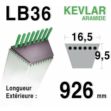 COURROIE LISSE LB36 (1/2)