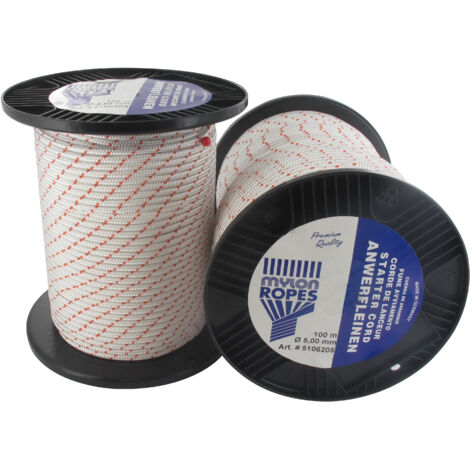 Rouleau de corde lanceur - Diamètre 4,0 mm - Longueur 100 m - MYLON (1/2)