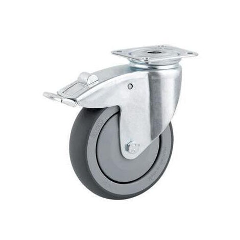 Roulettes pivotantes en acier galvanisé à platine de fixation TENTE 2475PJP050P40