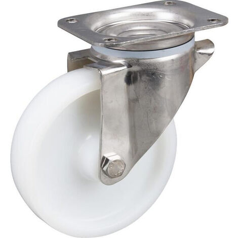 Roulettes pivotantes en acier inoxydable à bandage en matière synthétique TENTE 8470UOO160P63 (1/2)