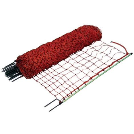 Filet électrique mobile pour moutons et chèvres – Longueur 50m – Hauteur 106cm – Piquets montés pour installation rapide – Gallagher