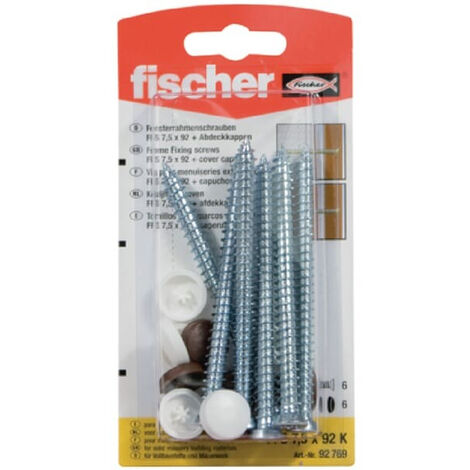 Cheville à frapper Fischer 8x80/40 F nylon collerette + vis - 513702