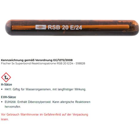 Cartouche de réaction FISCHER RSB20E24