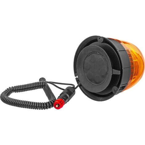 Gyrophare universel LA20026 orange a LED 12V 24V pour tracteur agricole ...