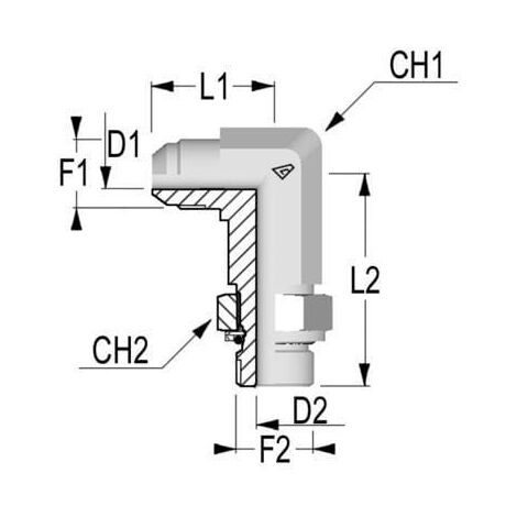 Raccord Coude grand rayon 90° M/F fonte galvanisée - 26x34mm (1'') | Leroy Merlin