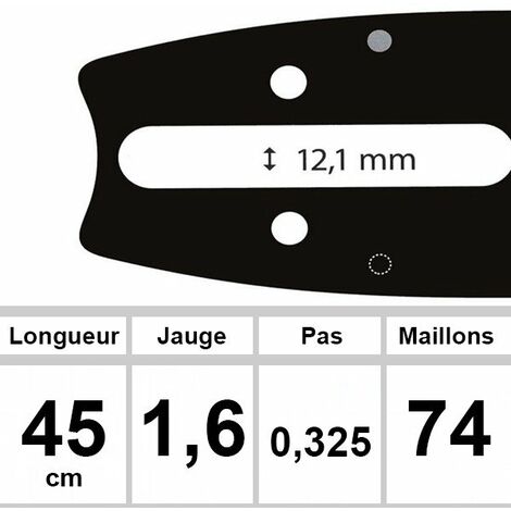 Guide OZAKI 45 cm 0,325 1,6mm (1/2)