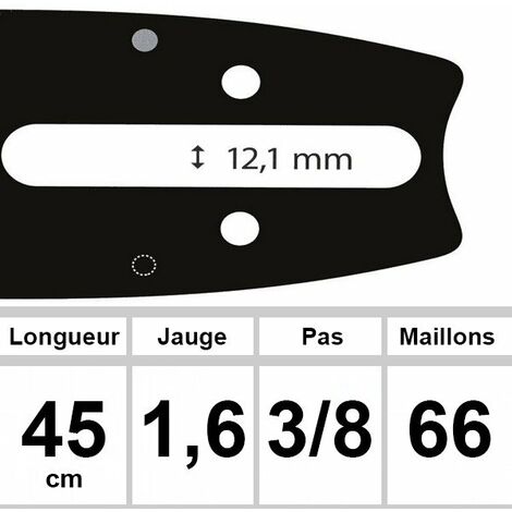 Guide OZAKI 45 cm 3/8 1,6mm (1/2)