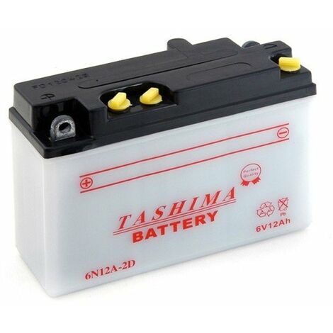 Batterie moto 6N12A2D – 12V 12Ah – Adaptable pour TASHIMA – Technologie avancée pour performance optimale