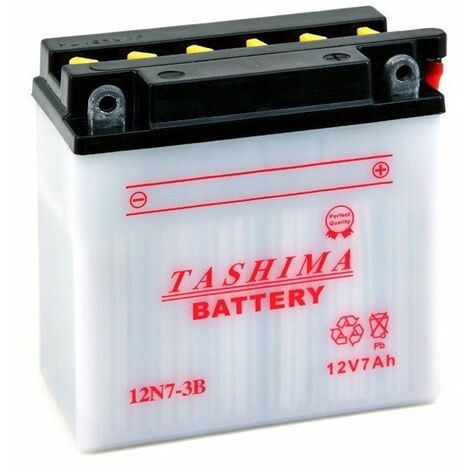 Batterie Plomb Tashima 12v, 7a. L: 135, L: 75, H:133mm, + à Droite Pour Motos. (livrée Avec Acide Séparé). - Batterie à Mettre E