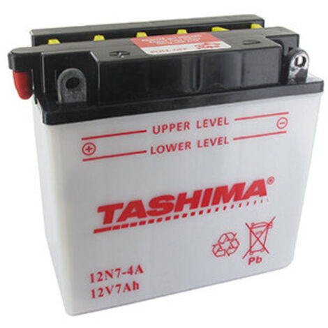 Batterie Plomb Tashima 12v, 7a. L: 135, L: 75, H:133mm, + à Gauche Pour Scooter Motos, Motoneige. (livrée Avec Acide Séparé). -
