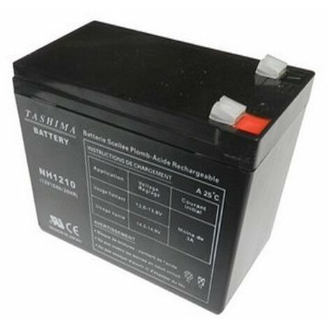 Batterie Motoculture Tashima 12v, 10a Adaptable Pour Ecomower. L: 151, L: 63, H:110mm, + à Gauche 100% étanche. - Batterie à Met (1/2)
