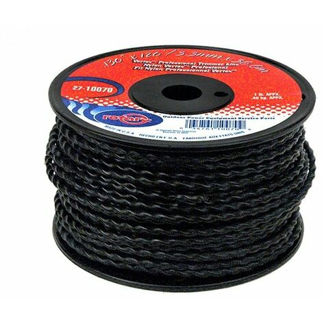 Bobine fil nylon hélicoïdal copolymère VORTEX - 3.30mm x 36m - Qualité professionnelle - Fabrication américaine
