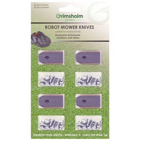 Kit de 36 lames pour robots tondeuses Flymo - Gardena - Husqvarna 9668095-01 - 5776064-02 - 5776064-03 - 577864602 (1/3)