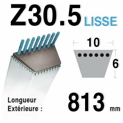 COURROIE 10MM X 813MM - Z30.5 (1/2)