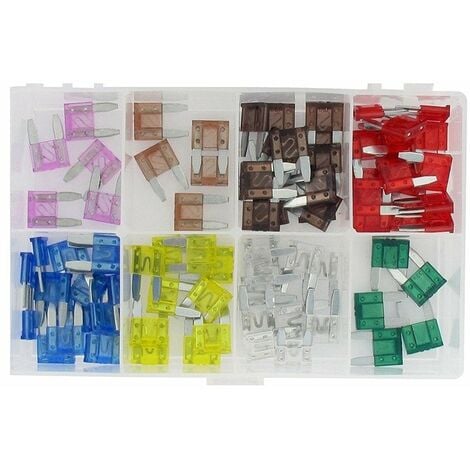 Coffret Assortiment De 120 Mini Fusibles Auto Enfichables