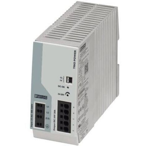 Alimentation pour rail DIN Phoenix Contact, série TRIO-PS-2G/3AC/24DC/20, 24V c.c.out 20A, 400V c.a.in, 480W ( Prix pour 1 ) (1/2)