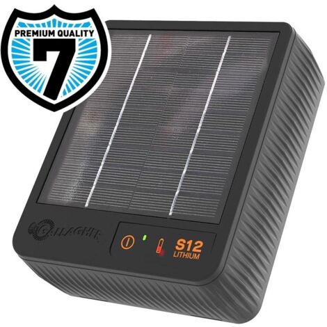 Electrificateur Gallagher S12 avec batterie au lithium incluse 3,2 V - 6 Ah idéal pour les clôtures portables jusqu'à 1,5 km pour les chevaux, bovins, moutons, chèvres, chiens et chats (1/5)