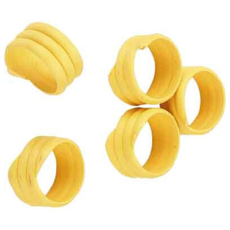 Bague en spirale Kerbl pour poulets, paons, jaune, 16 mm, blister 20 uds