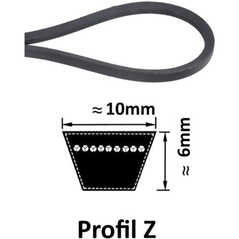 Courroie de marche arrière pour motobineuse – Longueur 1038mm – Largeur 10mm – Épaisseur 6mm – Pour moteurs thermiques - GLMB6521V2
