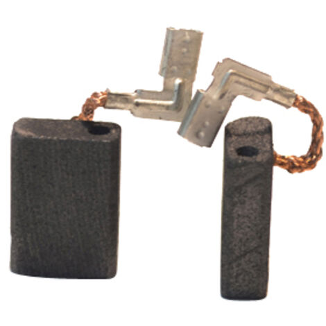 Jeu de 2 charbons adaptable pour MAKITA. Dimensions: 5 x 11 x 15.5mm. (1/2)